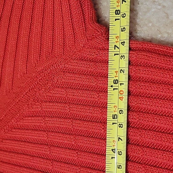 lily morgan Orange Ribbed Cardigan US S NWOT - Picture 6 of 12